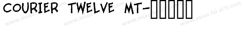 Courier Twelve MT字体转换